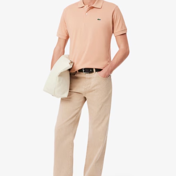 Lacoste Polo - Classic Fit - US 3 / Small - Pastel/Light Orange - Picture 3 of 6